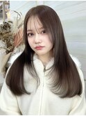 《高瀬寛菜》オリーブブラウン/韓国/ブリーチなしダブルカラー