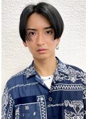 韓国マッシュコンマヘア毛流れセンターパートワンカールパーマ