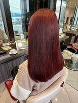 アース 四日市店(HAIR&MAKE EARTH) 艶感たっぷり深みレッドストレート