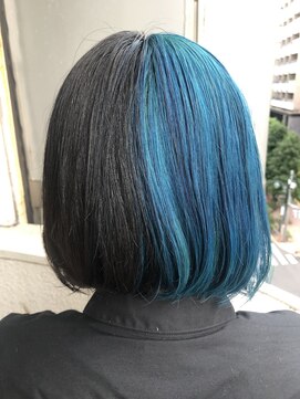 ノラ シンディ(NORA CYNDY) ブラック＆ブルーセパレートカラー☆