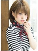 【LE 】ことりベージュワンサイドフェミニンボブ
