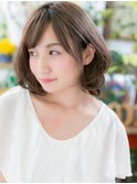 ★アッシュベージュ大人可愛いニュアンスボブ20代30代40代★7