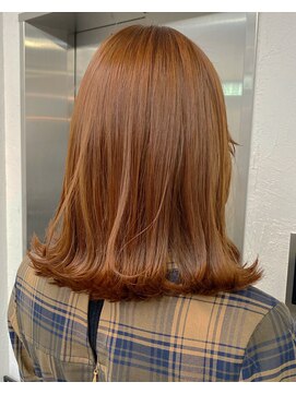 キラ 渋谷(KILLA) オレンジベージュ ブリーチなしダブルカラー 榎園由美