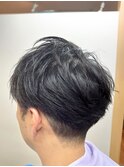 ツーブロックスマートマッシュ ショート ビジネスマン 学生 黒髪