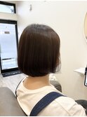 大人かわいい　顎ラインボブ　髪質改善カラー