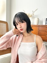ラフィス ヘアーコロナ 河原町店(La fith hair corona) 【La fith】シアーブラック×シースルーバング