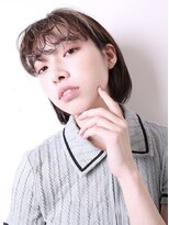 ヨファ ヘアー 芦屋店(YOFA hair) 大人可愛い似合わせ美髪切りっぱなしボブピンクブラウン0306