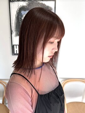 ヲタク(wotaku.) ボルドーカラー暖色カラー赤髪レッドカラーブリーチなしカラー