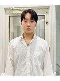 センターパートストレート