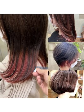 ヘアカフェ コトノハ(hair cafe Kotonoha) 【コトノハ】チェリカラーインナーカラー長崎大人カラー秋カラー