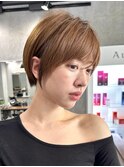 30代40代大人女性/前髪ありショートボブ/ショートヘア/髪質改善