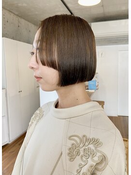 ハイジア(hygea) 20代30代40代☆長め前髪☆モード☆大人ボブ☆カーキベージュ