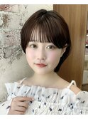 〈岩田莉奈〉地毛風縮毛矯正美髪髪質改善ショートボブ　新宿