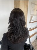 ロングヘアのデジタルパーマ