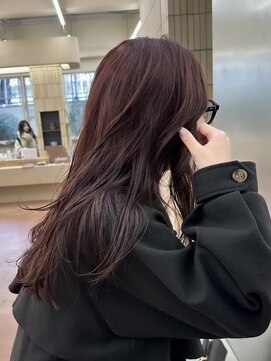 パークレーン アイス イヴェン(park lane ICI yeven) ブリーチなしダブルカラーワインレッドボルドー透明感夏カラー