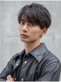 小久保styleフェザーパーマフェザーショートグレーエンドカラー