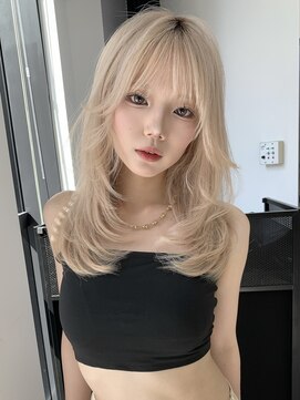 ランテルディ 渋谷(LANTERDIT) 【LANTERDIT】ホワイトベージュ/レイヤー/韓国/ダブルカラー