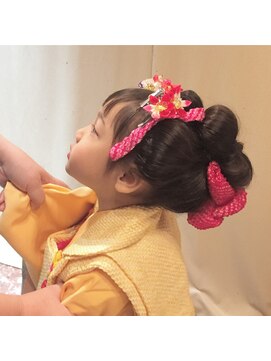 アイルビーヘア(I'll b hair) 【下北沢＊I'll b hair＊】三歳の七五三★可愛いオン眉日本髪