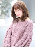 25歳からの【ことりベージュ/コンマヘア/毛先パーマ/黒髪】