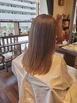 コティエ(cottie) 【お客様フォト】グレージュ系ブラウンのストレートロング