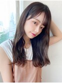 アフロート矢田菜津紀　20代30代暗髪薄め前髪◎髪型
