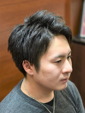 ケースタイル ヘアスタジオ 神保町店(K STYLE HAIR STUDIO) ツーブロック/アップバングショート/バーバースタイル/メンズ