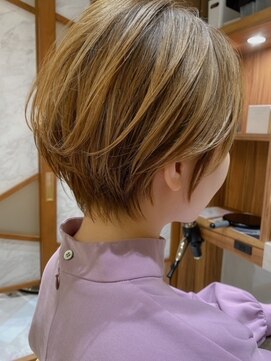 アリエッタ ギンザツー(ARIETTA GINZA2) シアーグレージュ ルーズアップ ショート ハイトーン 白髪ぼかし