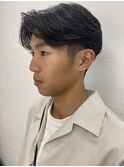 メンズニュアンスパーマセンターパートメンズスパイラルパーマ