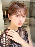 ショートストレート/透明感カラー
