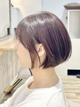 キャンバス 川崎(canvas.) 丸みボブ ピンクブラウン 【窪田】/川崎/美髪カラー/髪質改善/