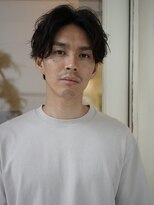 ネイビー(NAVY)&nbsp;無造作パーマ/ツーブロック/マッシュ