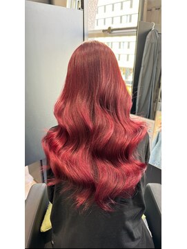 ジエクト 本店(The Ect) ○ピンクヘアー ロングウルフパーマ 秋色