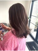 岡山ハイライトカラー*ピンクブラウン*こっくりカラー*山本優舞