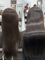 ロムーク 表参道(LOMKH)&nbsp;ミディアムレイヤーロングレイヤーカット顔周りブルーブラック