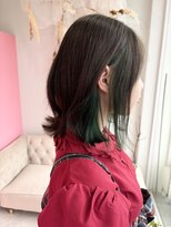 ユルフ(yulf)&nbsp;ブリーチありのインナーグリーン(*´ω｀*）