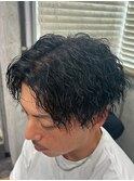 MEN’S HAIR/サーフカール/刈り上げセンターパート/ブリーチ