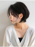 ショートボブ/韓国風ヘア/前下がりショート/フェイスレイヤー