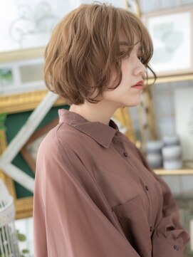 カバーヘア ブリス 志木南口駅前店(COVER HAIR bliss) センターパートフレンチガーリーボブパーマA3志木20代30代40代