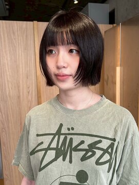ガリカ 蔵前(Gallica) <ゲスト>目元映えのバング、かわいい黒髪ナチュラルボブ