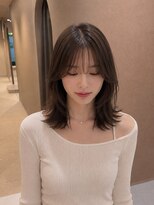 サボ 栄店(sabo) 鎖骨ミディアム × 顔まわりレイヤー