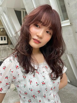アンドケー 那覇おもろまち店(and K) 透明感ラテブラウン/レイヤーカット/艶髪/カール