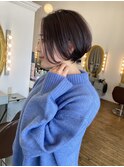 前髪なし丸みくびれショート☆ピンクカラー