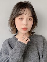 リヤン 表参道(lyann)&nbsp;ベビーバングボブルフナチュラルカールビターショコラベージュ