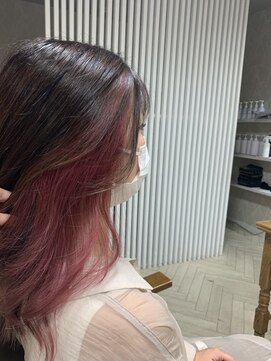 リシャール(R’E CHALE) インナーカラー×ピンク