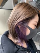 リエコー(RE'ECHO)&nbsp;イヤリングカラー/パープル/ベージュカラー