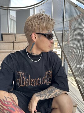 アルカナ 明治神宮前原宿(ARCANA) ハイライト マッシュパーマ ウルフ アッシュブラック