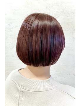 アンジェリカ(Angelica Total Beauty Lifestyle Design) 丸みボブピンクブラウン艶髪カラー