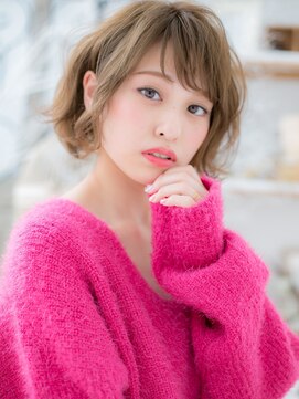 モッズヘア 越谷(mod's hair) インナーカラー斜めバングくせ毛風小顔ボブc5越谷10代20代30代