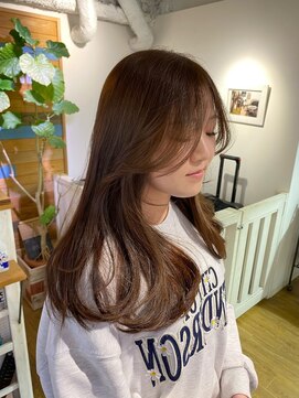 リノショアーズ 元町店(RINOSHORES) 10代20代30代大人かわいい韓国風ミルクティーベージュ韓国ヘア