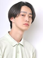 ファイブシーン アオヤマ(5SCENE AOYAMA)&nbsp;韓国ヘアカルマパーマコンマバングセンターパート黒髪ウルフ